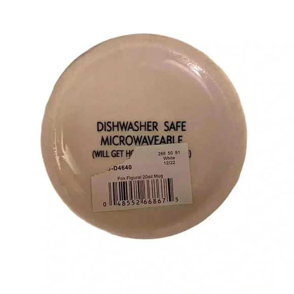 Sweet Sleeping Fox Large Mug Round Pedestal Base 20oz White Farm Animal Cup - Picture 7 of 7